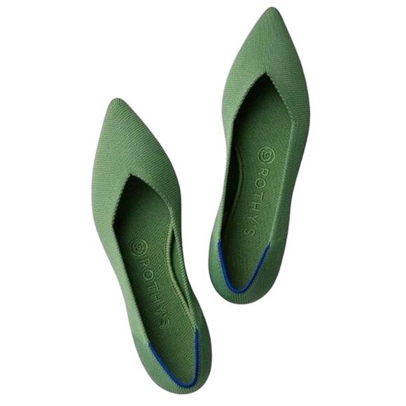 Rothy's Shoes - Rothy's The Point Flats Women's Size 10 Willow Green Eco-Friendly Slip-On Shoes